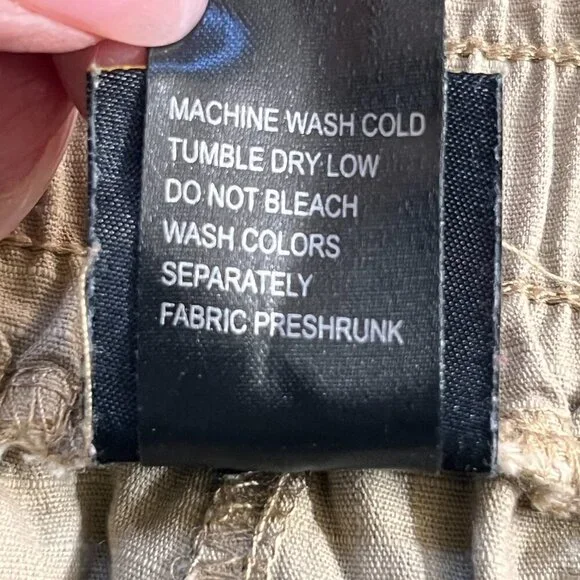 Krooked Eyes Ripstop Double Knee Skater Pants Men's Sz. S - Khaki - Good Cond. - Picture 14 of 15